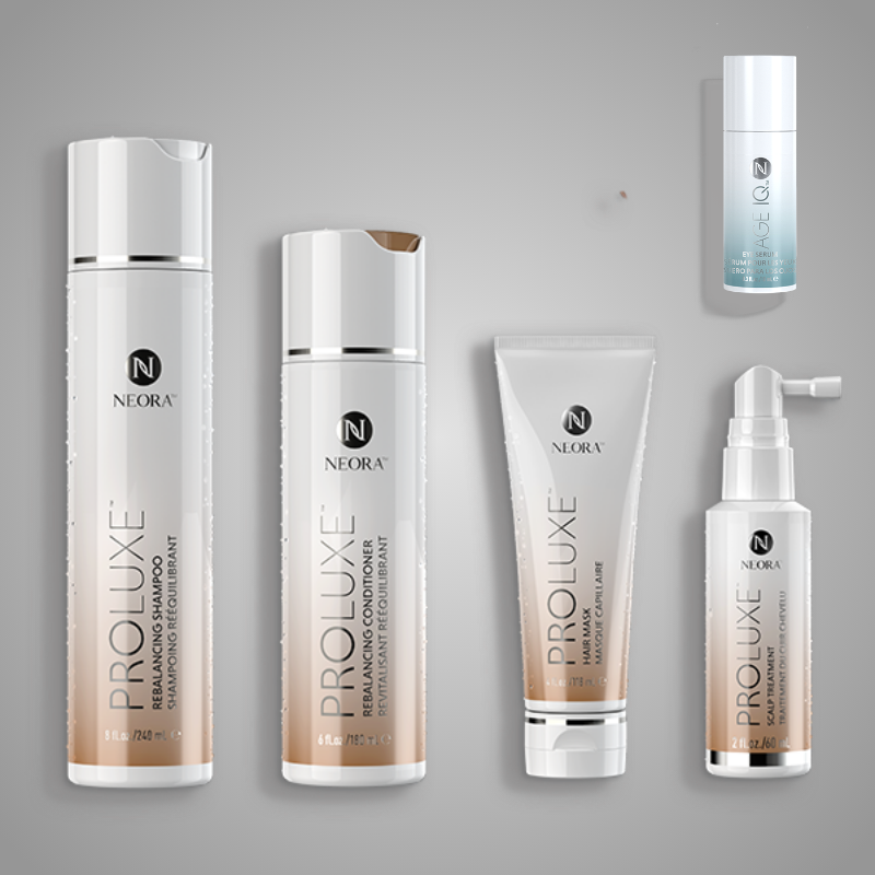 Save 20% plus get a Free Age IQ Eye Serum and Free Shipping on ProLuxe Hair Care System which includes ProLuxe™ Rebalancing Shampoo, ProLuxe™ Rebalancing Conditioner, ProLuxe™ Hair Mask, ProLuxe™ Scalp Treatment